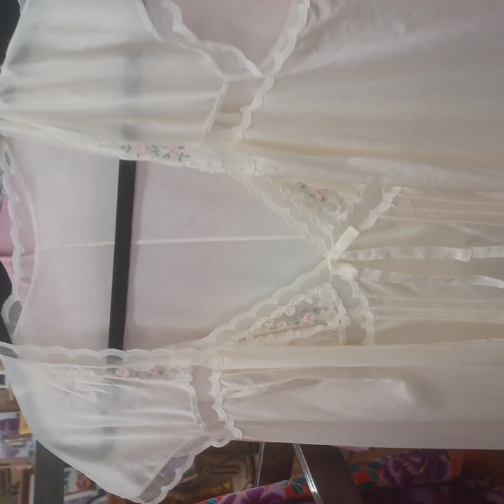 Vintage Bridal Lingerie Gown  Robe
